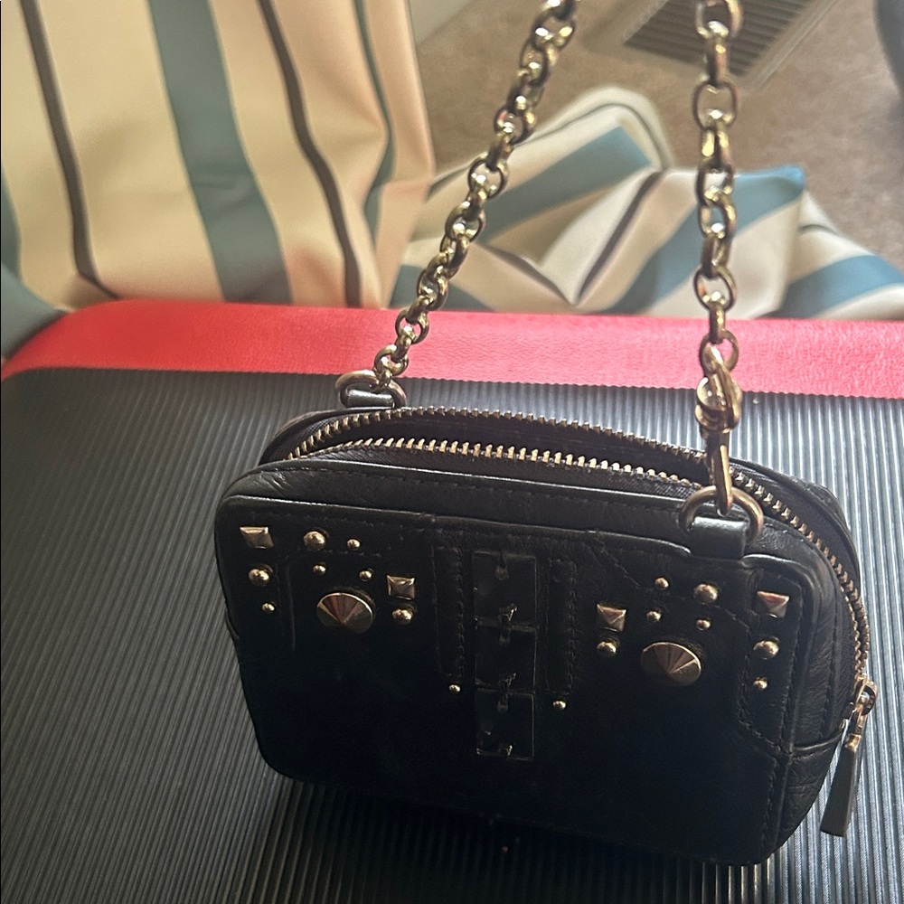 Vintage Juicy Couture Black Studded Leather Coin Purse - Picture 6 of 8